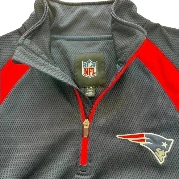 NFL New England Patriots Men’s Quarter Zip Pullover Size Large - Picture 2 of 9
